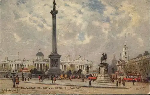 London [Handschriftlich] Trafalgar Square National Gallery / City of London /Inner London - West