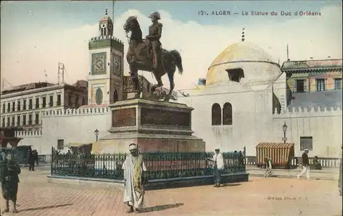 Alger Algerien Statue Duc Orleans / Algier Algerien /