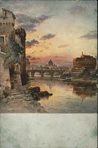 Rom Roma Engelsburg Tiber Engelsbruecke /  /Rom