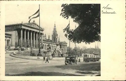 Wien Parlament Strassenbahn  / Wien /Wien