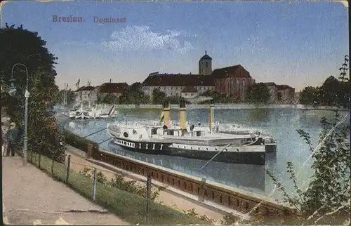 Breslau Niederschlesien Dominsel Schiff  / Wroclaw /