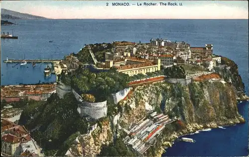 Monaco Le Rocher The Rock Schiff Fliegeraufnahme  / Monaco /