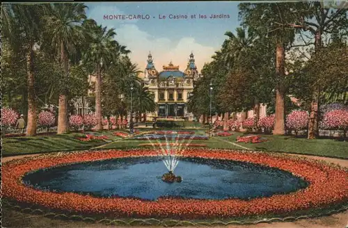 Monte-Carlo Casino Jardins Springbrunnen / Monte-Carlo /