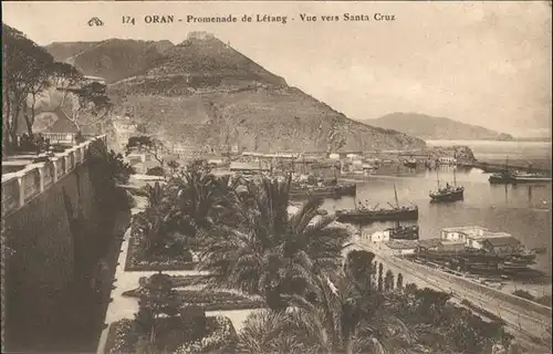 Oran Algerie Promenade de Letang Santa Cruz Schiff  / Oran /