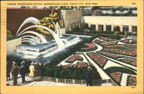 New York City Famous Prometheus Statue Rockefeller Plaza Radio City / New York /