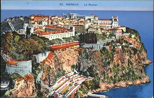 Monaco Le Rocher Fliegeraufnahme  / Monaco /