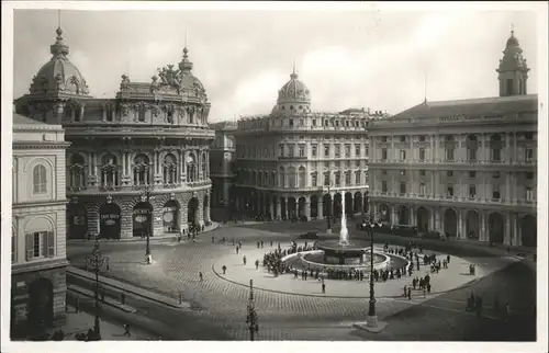 Genova Genua Liguria Piazza de Gerrari Springbrunnen / Genova /