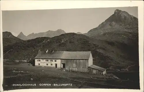 Zeinisjochhaus Gorfen Ballunspitz / Oesterreich /