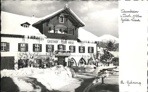 Tannheim Tirol Gasthof Gold. Kreuz / Tannheim /Ausserfern