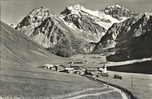 Davos GR Sertig Doerfli Mittagshorn Plattenhorn  / Davos /Bz. Praettigau-Davos