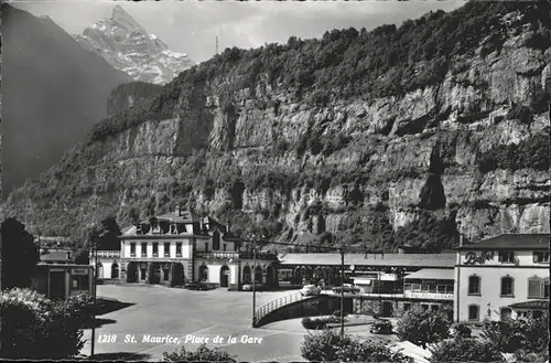 St Maurice Valais Place de la Gare / St Maurice /Bz. Saint-Maurice