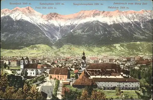 Innsbruck Hafeleklar Sattelspitzen Brandjoch Seegrubenspitzen / Innsbruck /Innsbruck