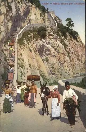 Capri Scala antica per Anacapri Esel / Italien /