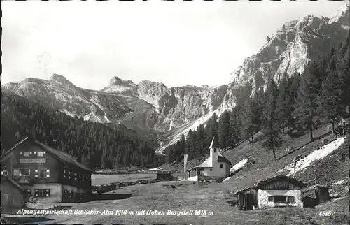 Schlickeralm Alpengastwirtschaft Hoher Burgstall / Neustift im Stubaital /Innsbruck