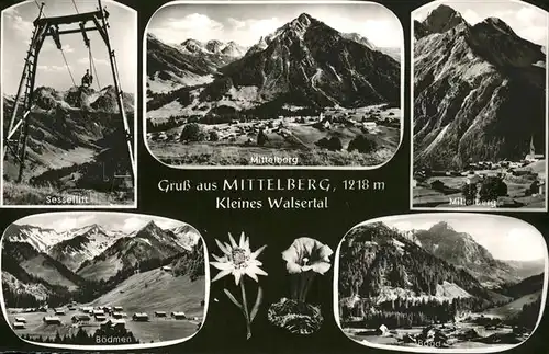 Mittelberg Kleinwalsertal Boedmen Baad Sessellift / Oesterreich /