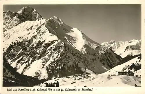 Mittelberg Kleinwalsertal Widderstein Baerenkopf / Oesterreich /