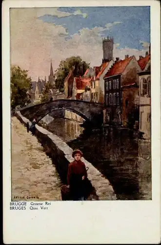 Brugge Brugge Bruges Groene Rei Quai Vert Kuenstler Jessie Currie * /  /