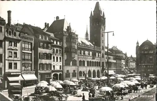 Basel BS Basel Marktplatz Rathaus  * / Basel /Bz. Basel Stadt City