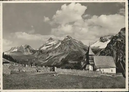 Arosa GR Arosa [Stempelabschlag] Kirche Furkahoerner x / Arosa /Bz. Plessur