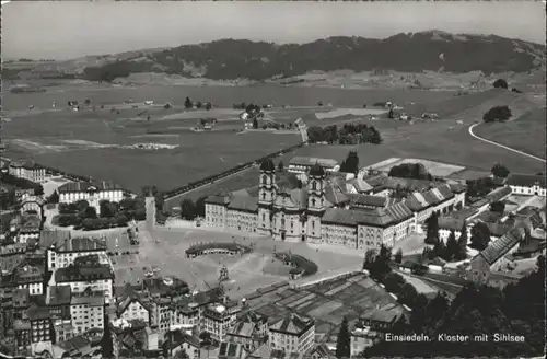 Einsiedeln SZ Einsiedeln Kloster Sihlsee Fliegeraufnahme * / Einsiedeln /Bz. Einsiedeln