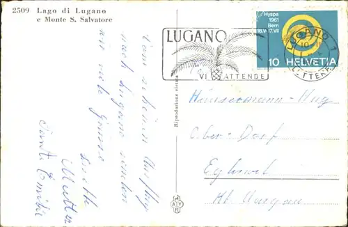 Lugano TI Lugano Monte San Salvatore x / Lugano /Bz. Lugano City