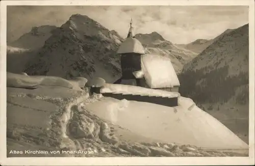 Arosa GR Arosa Kirche Winter x / Arosa /Bz. Plessur