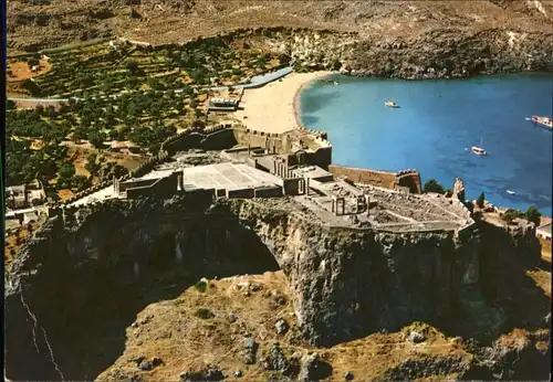 Lindos Lindos Rhodos Akropolis Fliegeraufnahme * / Griechenland /Griechenland