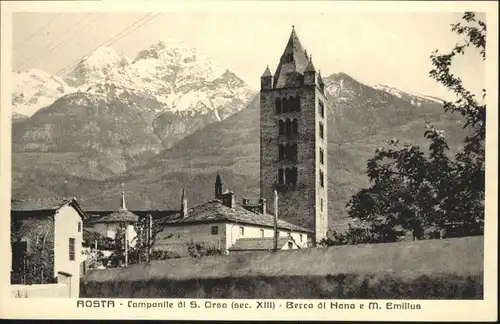 Aosta Aosta Campanile S Orso Becca Nana M Emilius * / Aosta /