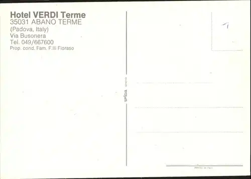 Abano Terme Abano Terme Hotel Verdi Terme * / Abano Terme /