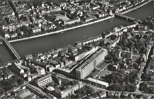 Basel BS Basel Fliegeraufnahme Buergerspital Johanniter Rheinbruecke * / Basel /Bz. Basel Stadt City