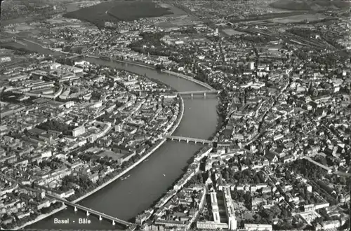 Basel BS Basel Fliegeraufnahme Rheinbruecken * / Basel /Bz. Basel Stadt City