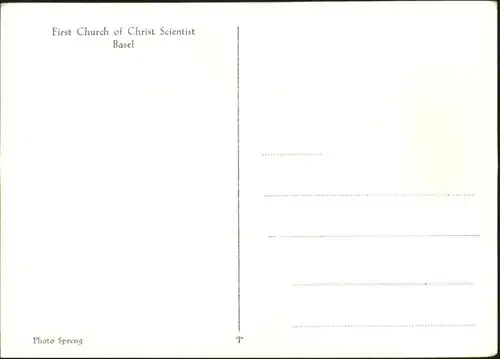 Basel BS Basel First Church Christ Scientist * / Basel /Bz. Basel Stadt City