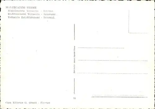 Montecatini Terme Montecatini Terme Stabilimento Tettuccio Interno * / Italien /