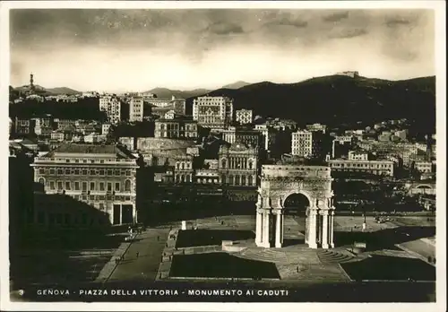 Genova Genua Liguria Genova Piazza Della Vittoria Monumento Caduti * / Genova /