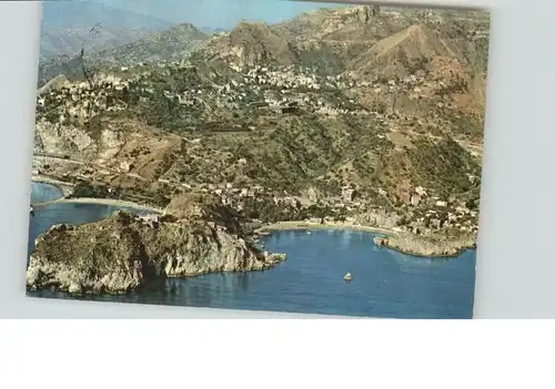 Taormina Sizilien Taormina Isola Bella Mazzaro Fliegeraufnahme x /  /Messina