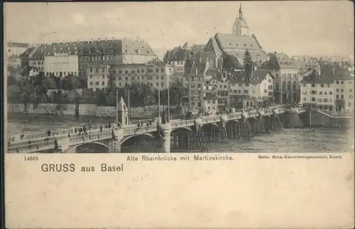 Basel BS Basel Rheinbruecke Martins Kirche  x / Basel /Bz. Basel Stadt City