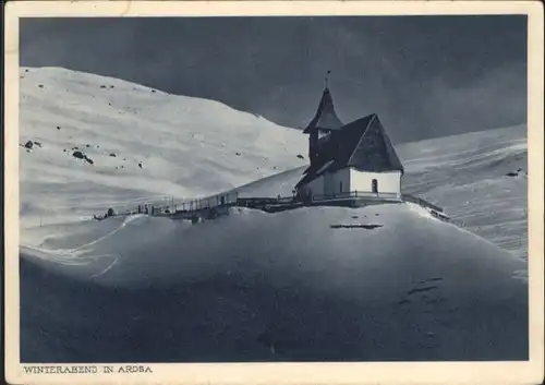 Arosa GR Arosa Winterabend Kirche  x / Arosa /Bz. Plessur