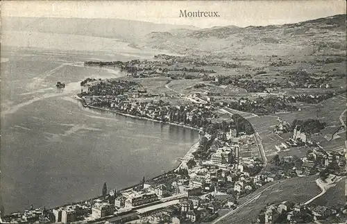 Montreux VD Fliegeraufnahme  / Montreux /Bz. Vevey