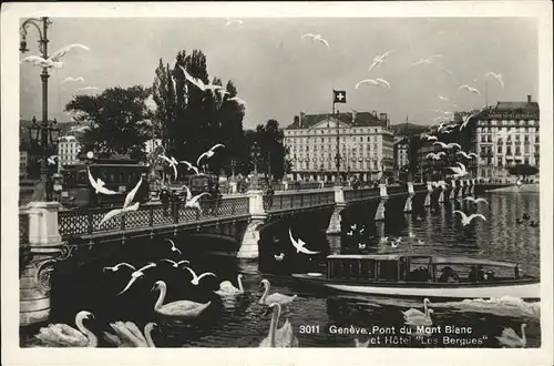 Geneve Pont du Mont Blanc Schwan Kat. Geneve