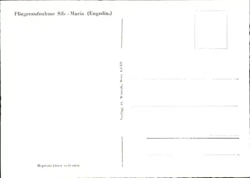 Sils Maria Graubuenden Fliegeraufnahme  / Sils Maria /Bz. Maloja