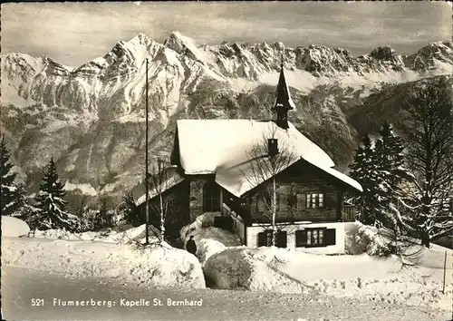 Flumserberg Bergheim Kapelle St Bernhard Kat. Flumserberg Bergheim