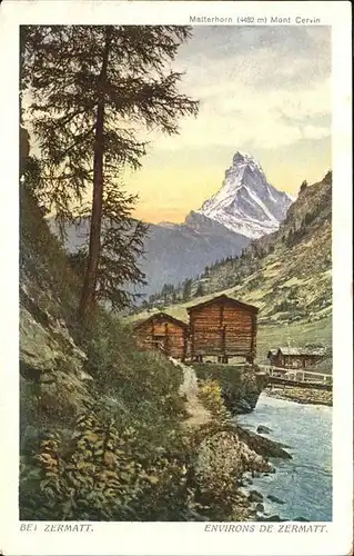 hw00823 Matterhorn VS Mont Cervin Kategorie. Matterhorn Alte Ansichtskarten