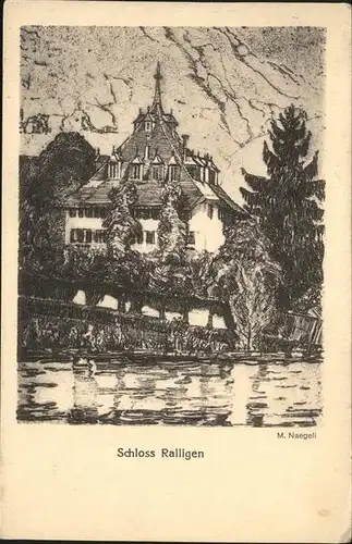 hw01206 Schloss Ralligen  Kategorie. Interlaken Alte Ansichtskarten