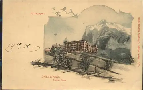 hw01358 Grindelwald Wintersport Kategorie. Grindelwald Alte Ansichtskarten