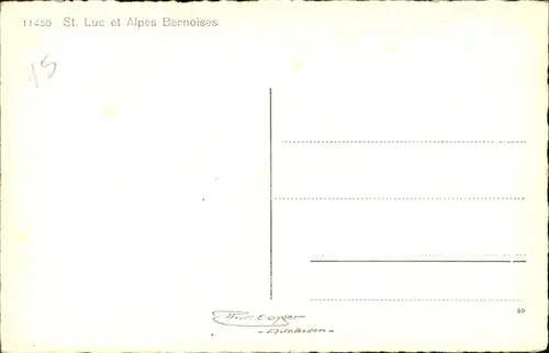 St Luc Panorama Berner Alpen Kat. St Luc