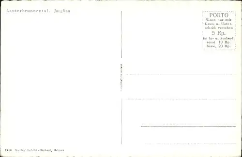 Lauterbrunnental Jungfrau Kat. Lauterbrunnen