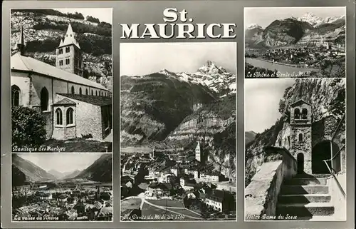 St Maurice Valais Notre Dame du Scex Dents du Midi Basilique Martyrs Kat. St Maurice