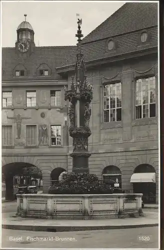 Basel Fischmarkt-Brunnen Kat. Basel