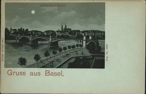 Basel Wettsteinbruecke Kat. Basel