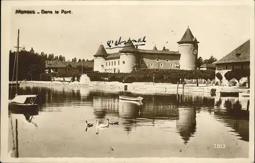 Morges Dens le Port Schwan Kat. Morges